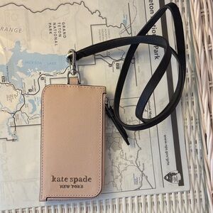 Kate Spade Card Holder with Black Lanyard NWT